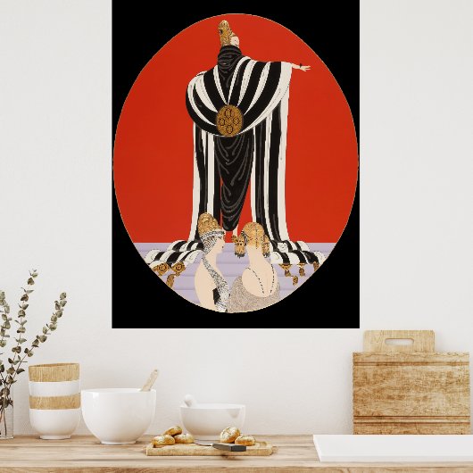 Poster Erté - Monaco [Version Nocturne] (Cuisine)