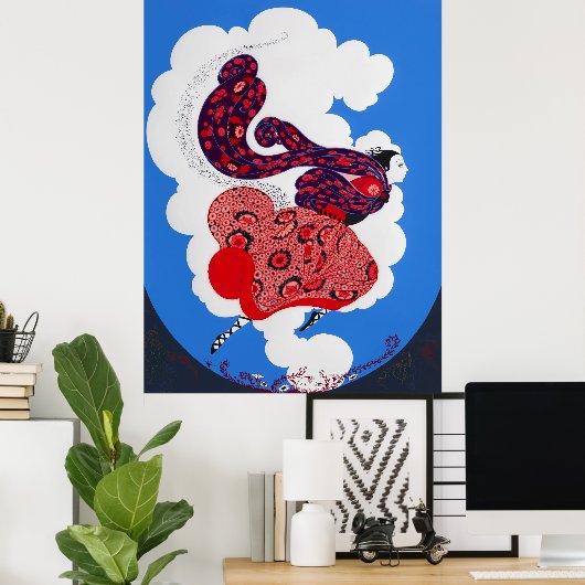 Poster Erté - Pursuit of Flore (Bureau à domicile)