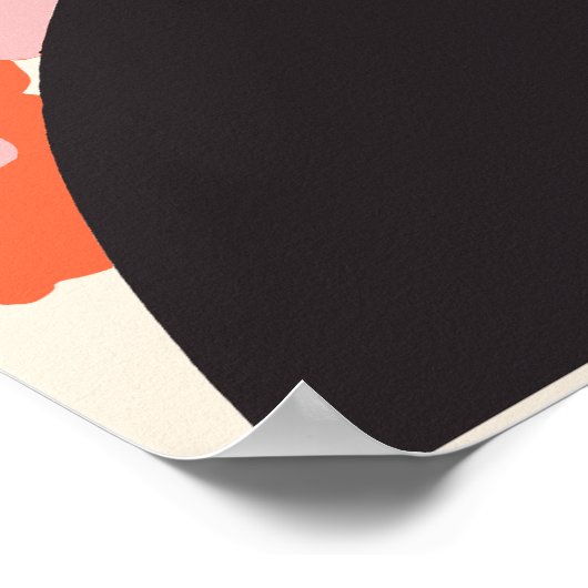 Poster Erté - Rose noir (Coin)