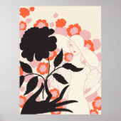 Poster Erté - Rose noir (Devant)