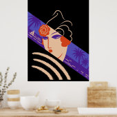 Poster Erté - Stations D'Hiver [Version Nocturne] (Cuisine)