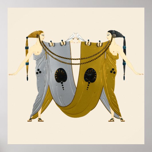 Poster Erté - Suite Legends, Soeurs (Devant)