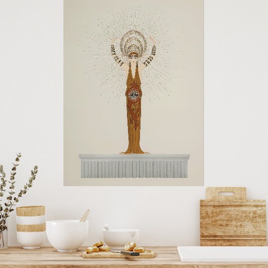 Poster Erté - Suite Mythes, Diana (Cuisine)