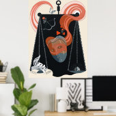 Poster Erté - Suite Zodiac, Libra (Bureau à domicile)