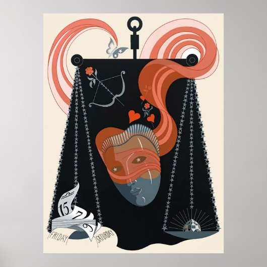Poster Erté - Suite Zodiac, Libra (Devant)