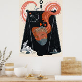 Poster Erté - Suite Zodiac, Libra (Cuisine)