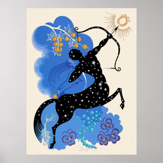 Poster Erté - Suite Zodiac, Sagittarius (Devant)