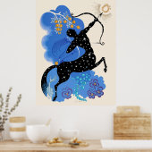 Poster Erté - Suite Zodiac, Sagittarius (Cuisine)
