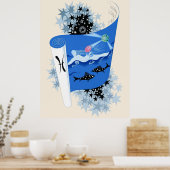 Poster Erté - Suite Zodiaque, Poissons (Cuisine)