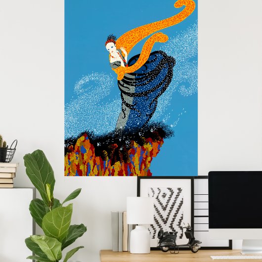 Poster Erté - Summer Breeze (Bureau à domicile)