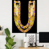 Poster Erté - The Letter U from the Alphabet Suite, 1976 (Bureau à domicile)