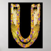 Poster Erté - The Letter U from the Alphabet Suite, 1976 (Devant)