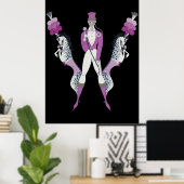 Poster Erté - The Letter W from the Alphabet Suite, 1976 (Bureau à domicile)