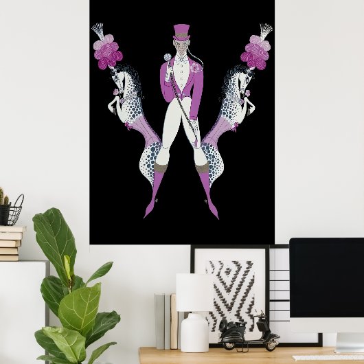 Poster Erté - The Letter W from the Alphabet Suite, 1976 (Bureau à domicile)