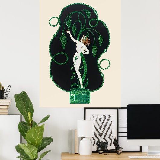 Poster Erté - The Precious Stones Suite, Emerald, 1969 (Bureau à domicile)