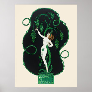 Poster Erté - The Precious Stones Suite, Emerald, 1969