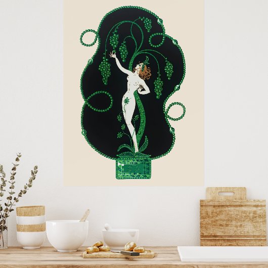 Poster Erté - The Precious Stones Suite, Emerald, 1969 (Cuisine)