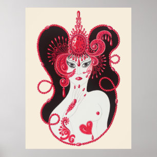 Poster Erté - The Precious Stones Suite, Ruby, 1969