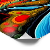 Poster Éruption du volcan la nuit 8 (Coin)