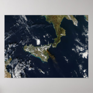Poster Eruption of Mt Etna in Sicily