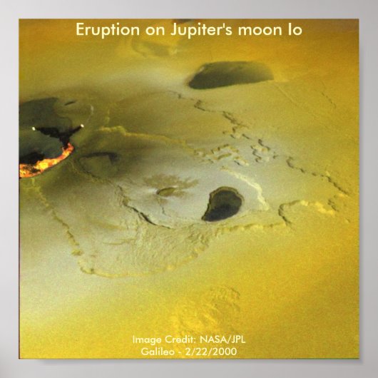 Poster Éruption sur la lune de Jupiter Io (Devant)