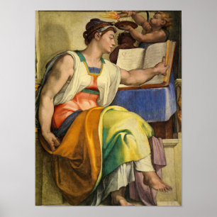 Poster Erythraean Sibyl par Michelangelo