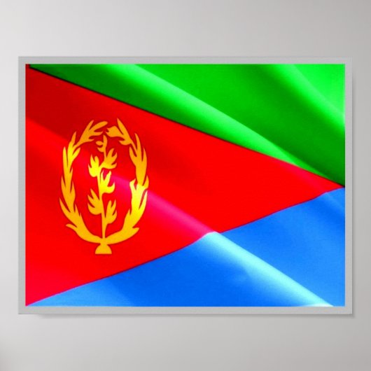 Poster Érythrée - Drapeau érythréen - (Devant)