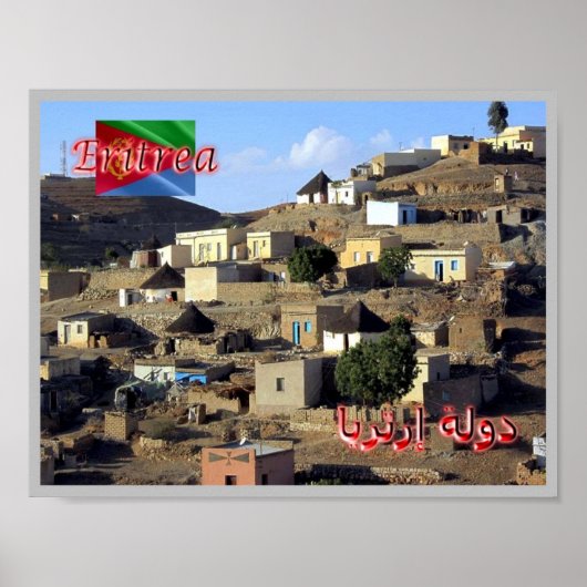 Poster Erythrée - Maisons de village - (Devant)