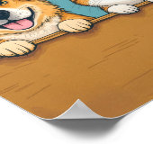 Poster Es-Tu En Train De Cacher ? Chat et chien amusant (Coin)