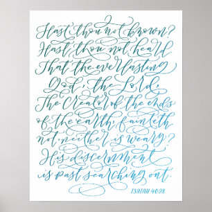 Poster Ésaïe 40:28