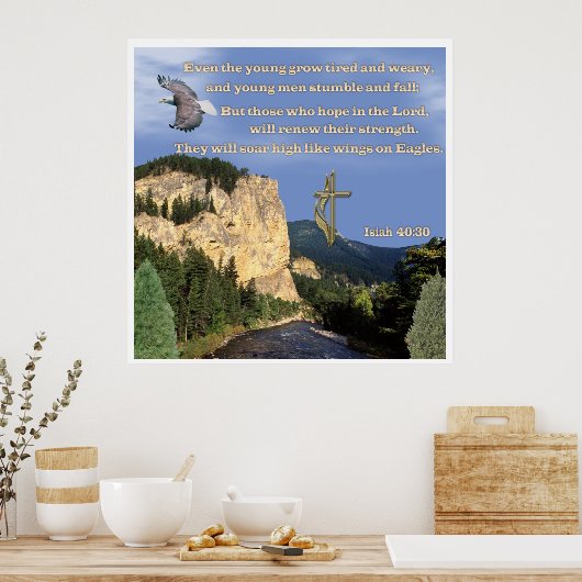 Poster Ésaïe 40:30-31 (Cuisine)