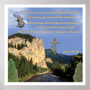 Poster Ésaïe 40:30-31