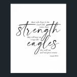 Poster Ésaïe 40:31<br><div class="desc">Ceux Qui Espèrent Dans Le Seigneur Renouvriront Leur Force,  Ils Seront Sur Des Ailes Comme Des Aigles. Ils courront et ne se lassent pas. -Isaïe 40:31 Polices doubles</div>