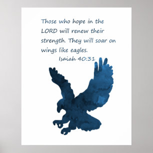 Poster Esaïe 40 31 Bible Verse Aigle