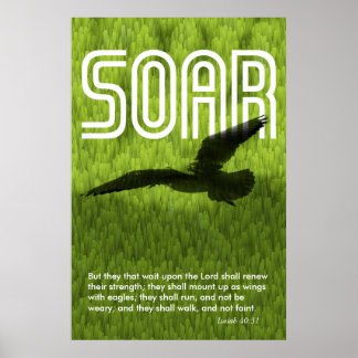Poster Esaïe 40:31 La Bible Verse Aigle
