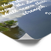 Poster Ésaïe 40:31 Mais ceux qui attendent sur le Seigneu (Coin)