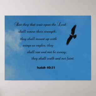 Poster Ésaïe 40:31 Mais ceux qui attendent sur le Seigneu