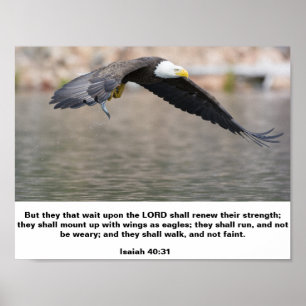 Poster Esaïe 40:31 Monte Avec Des Ailes Comme Aigles