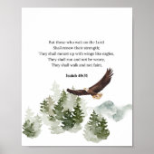 Poster Esaïe 40:31 Monter avec des ailes comme des aigles (Devant)