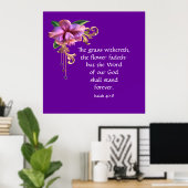 Poster Ésaïe 40:8 (Bureau à domicile)