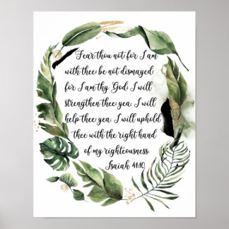Poster Ésaïe 41:10 Ne craignez pas, Aquarelle Bible Verse
