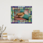 Poster Esaïe 41:10 Verset Bible Avec Verre Oiseau (Cuisine)