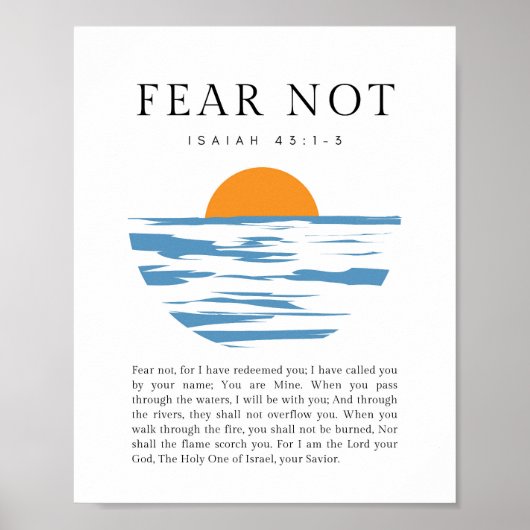 Poster Ésaïe 43:1-3 Ne crains pas (Devant)
