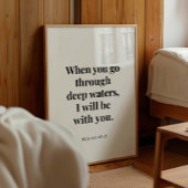 Poster Ésaïe 43:2 Quand vous traversez les eaux profondes