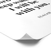 Poster Ésaïe 43:2 Quand vous traversez les eaux profondes (Coin)