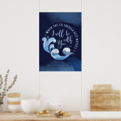 Poster Esaïe 43:2 Vagues océaniques (Cuisine)