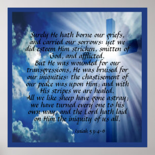 Poster Ésaïe 53:4-6
