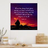 Poster Ésaïe 53:6 (Cuisine)