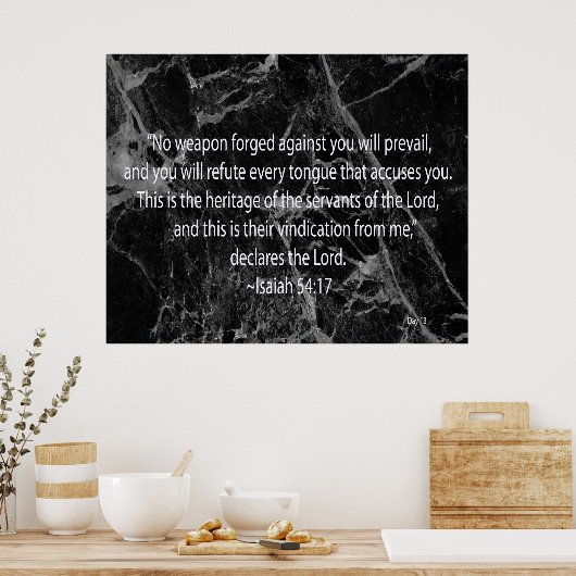 Poster Ésaïe 54:17 (Cuisine)