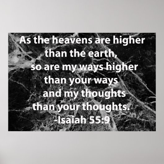 Poster Ésaïe 55:9 (Devant)